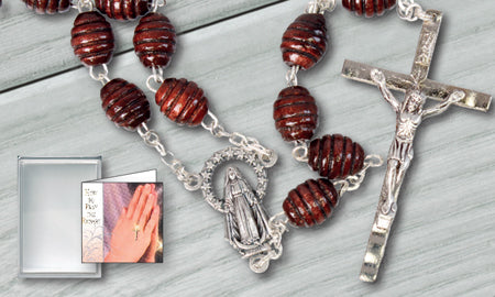 Brown wooden  rosary beads