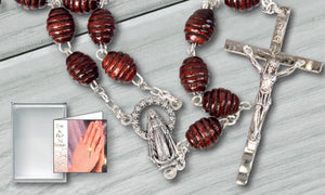 Brown wooden  rosary beads
