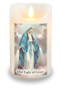 scented led candle - Miraculous Mary, Lady of grace