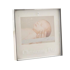 BAMBINO SILVER PLATED PHOTO FRAME - CHRISTENING 7" X 5"