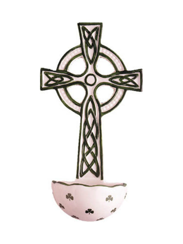 Celtic Cross Holy Water Font