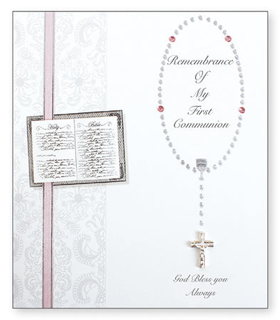 Communion Handcrafted Keepsake Card  - Girl (C4057)