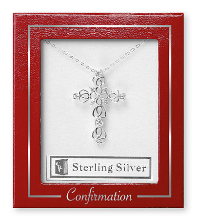 Confirmation Silver Necklet/Filigree Cross (F69926)