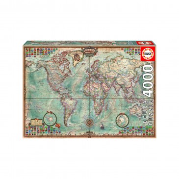 Educa Borras - World Map 4000 piece Jigsaw Puzzle
