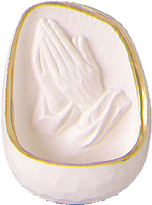 Font - 4 1/2 inch Resin Praying Hands (3057)