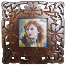 Load image into Gallery viewer, Islandcraft Celtic Wood Picture Frame - Shamrock
