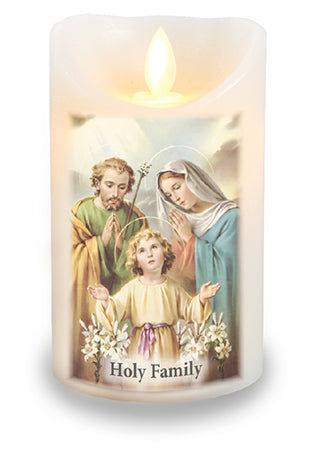 LED Candle Scented Wax Timer Holy Family (86682)