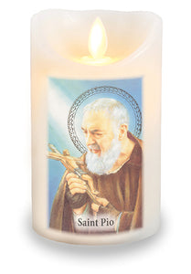 LED Candle/Scented Wax/Timer/Saint Pio (86690)