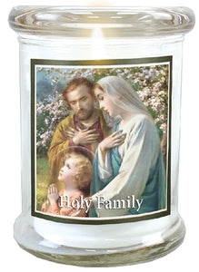 LED Glass Candle Holder/Holy Family