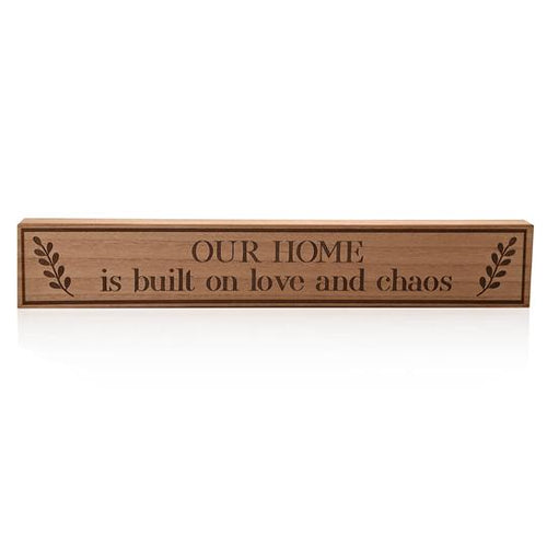 MOMENTS WOODEN PLAQUE - OUR HOME 60CM