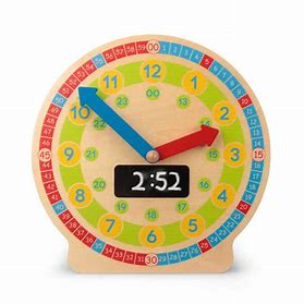 TOBAR LEARNING Wooden CLOCK - Teach time clock