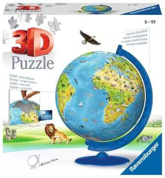 Ravensburger Children's World Globe, 180 piece 3D Jigsaw Puzzle