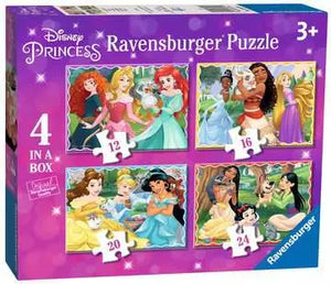 Ravensburger Disney Princess 4 in a box (12, 16, 20, 24 piece) Jigsaw Puzzles