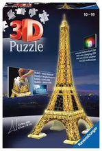 Load image into Gallery viewer, Ravensburger Eiffel Tower - Light Up 216 piece 3D Jigsaw Puzzle

