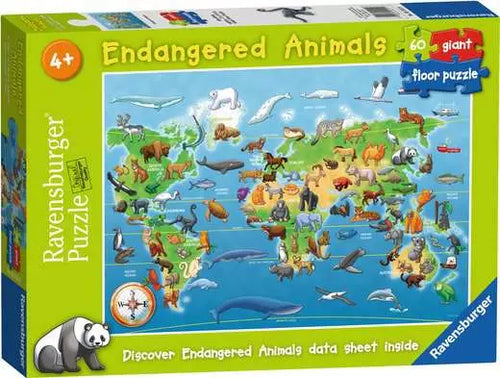 Ravensburger Endangered Animals Giant Floor Puzzle, 60pc