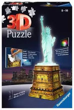 Load image into Gallery viewer, Ravensburger Statue of Liberty - Light Up 108 piece 3D Jigsaw Puzzle
