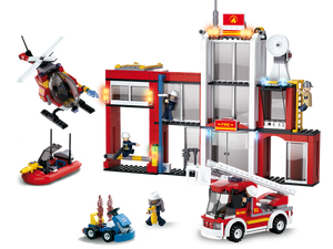 Sluban Firefighters Fire Brigade Headquarters building bricks playset