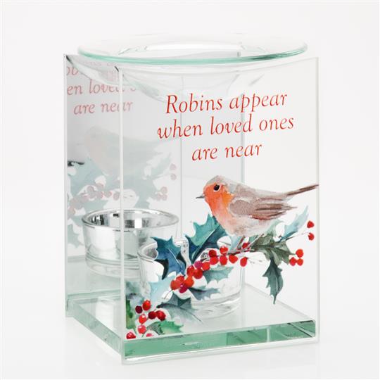 THOUGHTS OF YOU CHRISTMAS OIL BURNER - ROBIN