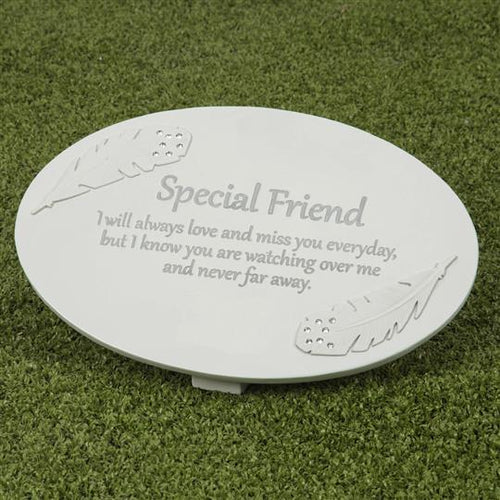 THOUGHTS OF YOU RESIN MEMORIAL PLAQUE - SPECIAL FRIEND