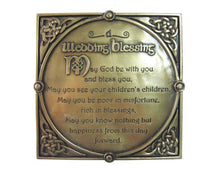 Load image into Gallery viewer, Bronze Gallery Wedding Blessing Wall Plaque
