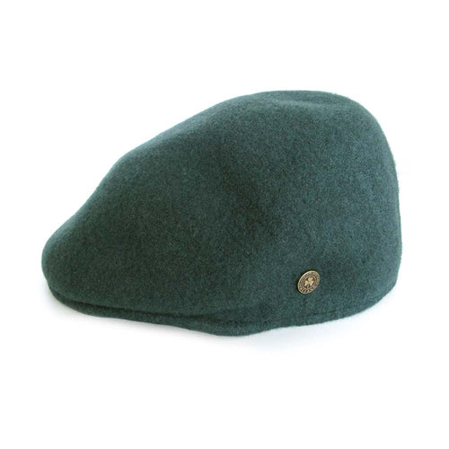 Wool Flat Cap - Medium (58cm) Colour: Dark Green 95328