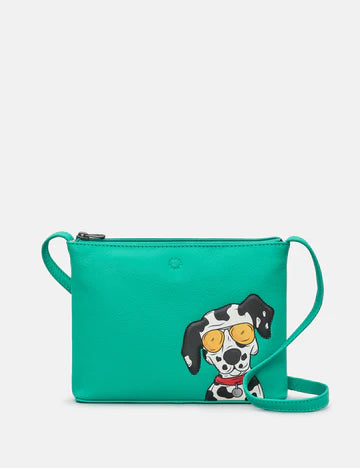 YOSHI LUCKY THE DALMATION HAPPY HOUNDS LEATHER CROSS BODY BAG