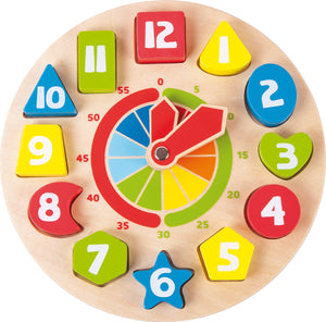 Legler Educational Clock Shapes - Teach time clock shape sorter
